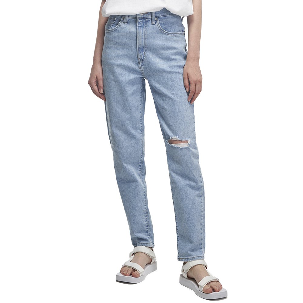Levi's – Mom-Jeans mit hohem Bund in heller Waschung-Blau günstig online kaufen