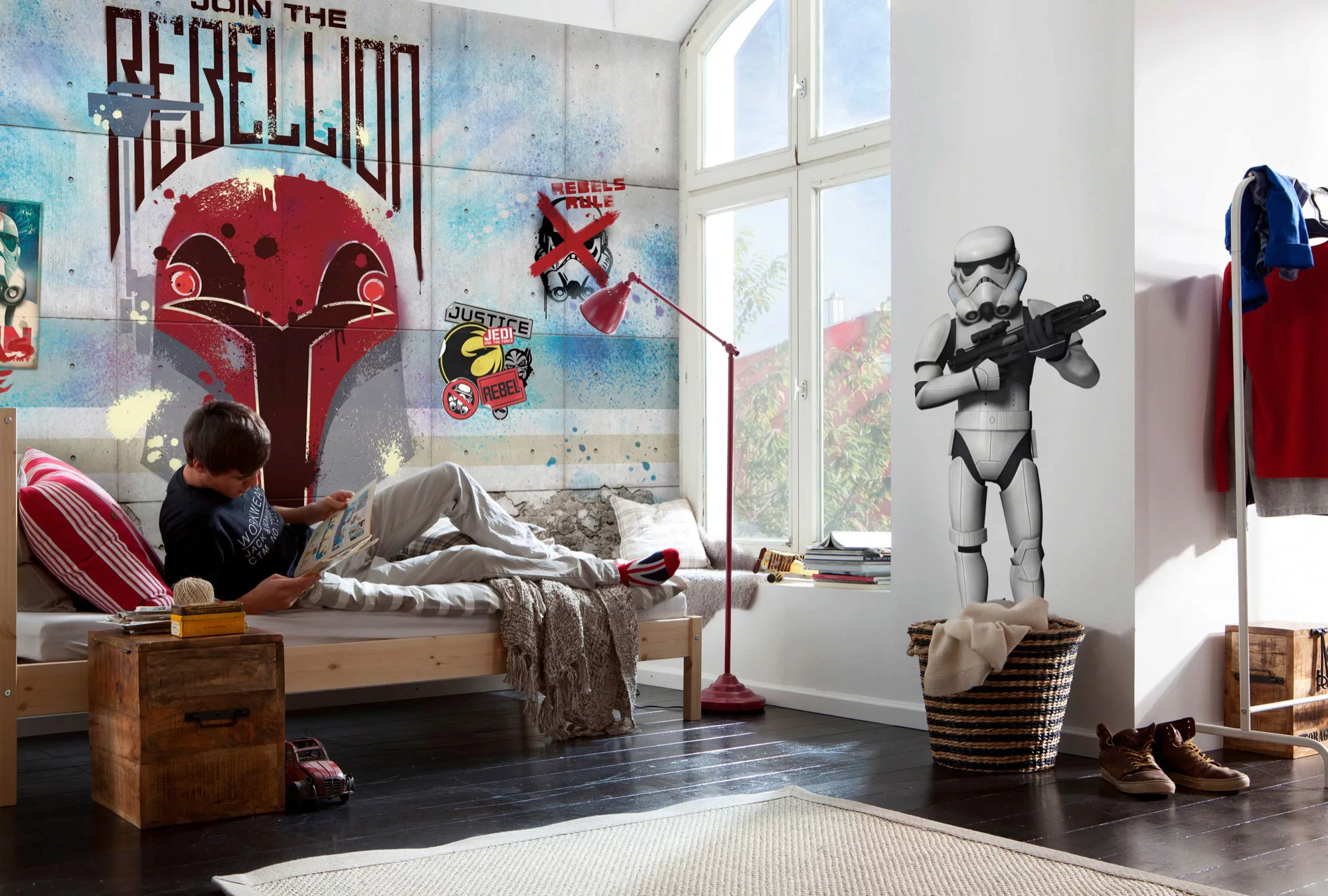 KOMAR Papier Fototapete - Star Wars Rebels Wall - Größe 368 x 254 cm mehrfa günstig online kaufen