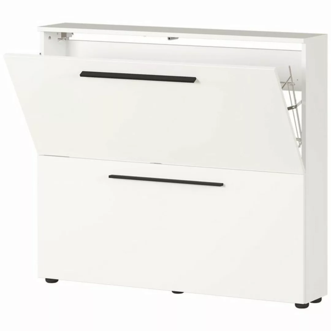 Lomadox Schuhschrank modern UTRERA-01 in weiß, B/H/T: ca. 100/85/19 cm günstig online kaufen