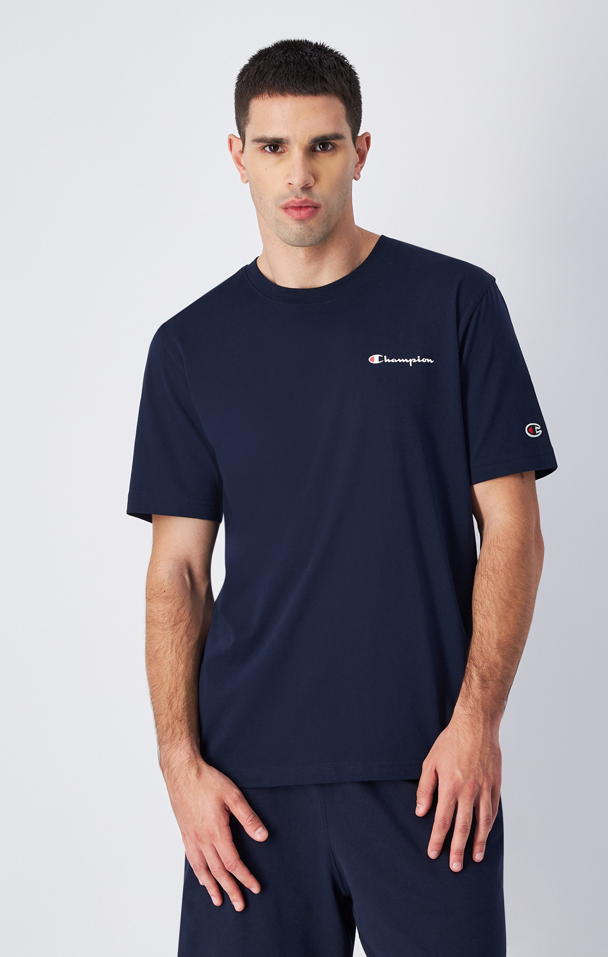 Champion Kurzarmshirt Herren Baumwoll-T-Shirt mit kleinem günstig online kaufen
