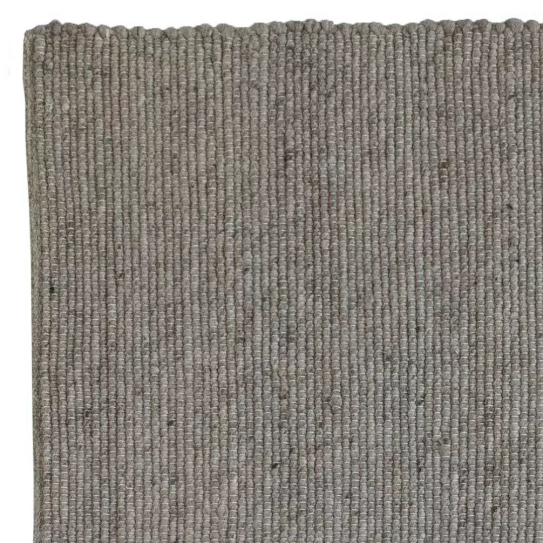 Wollteppich in Grau rechteckige Form günstig online kaufen