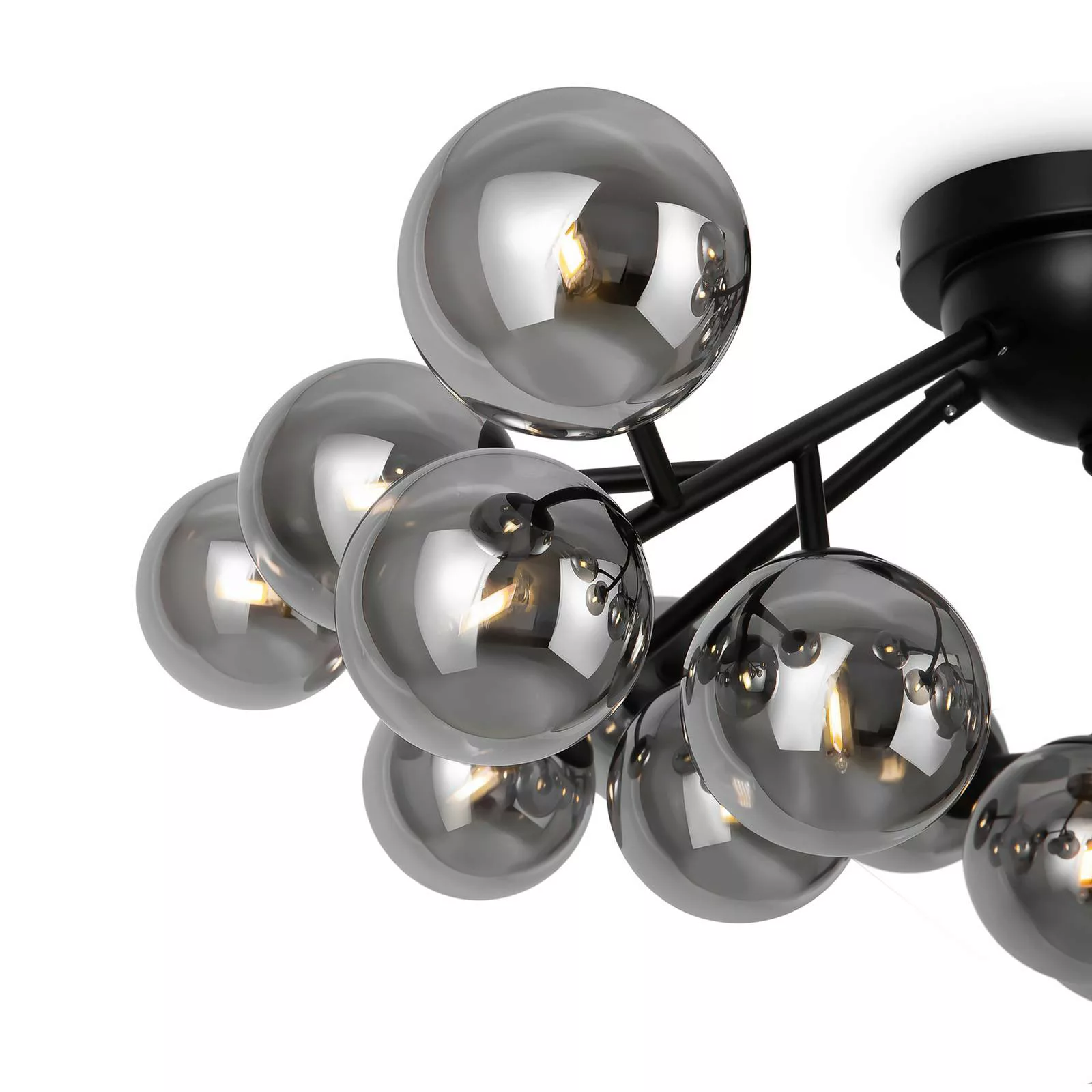 Maytoni Dallas Deckenlampe 20-flammig, Höhe 25 cm, schwarz günstig online kaufen