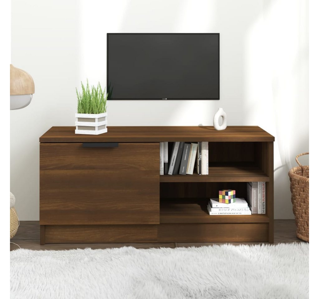 vidaXL TV-Schrank TV-Schrank Braun Ereiche 80x35x36,5 cm Spanplatte Lowboar günstig online kaufen