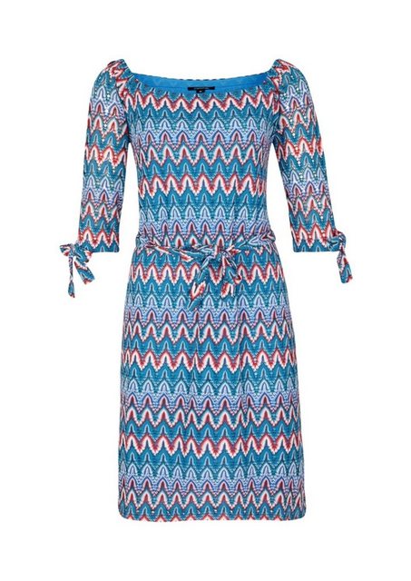 Comma Strickkleid Lässiges Sommerkleid mit farbenprächtigem Muster günstig online kaufen