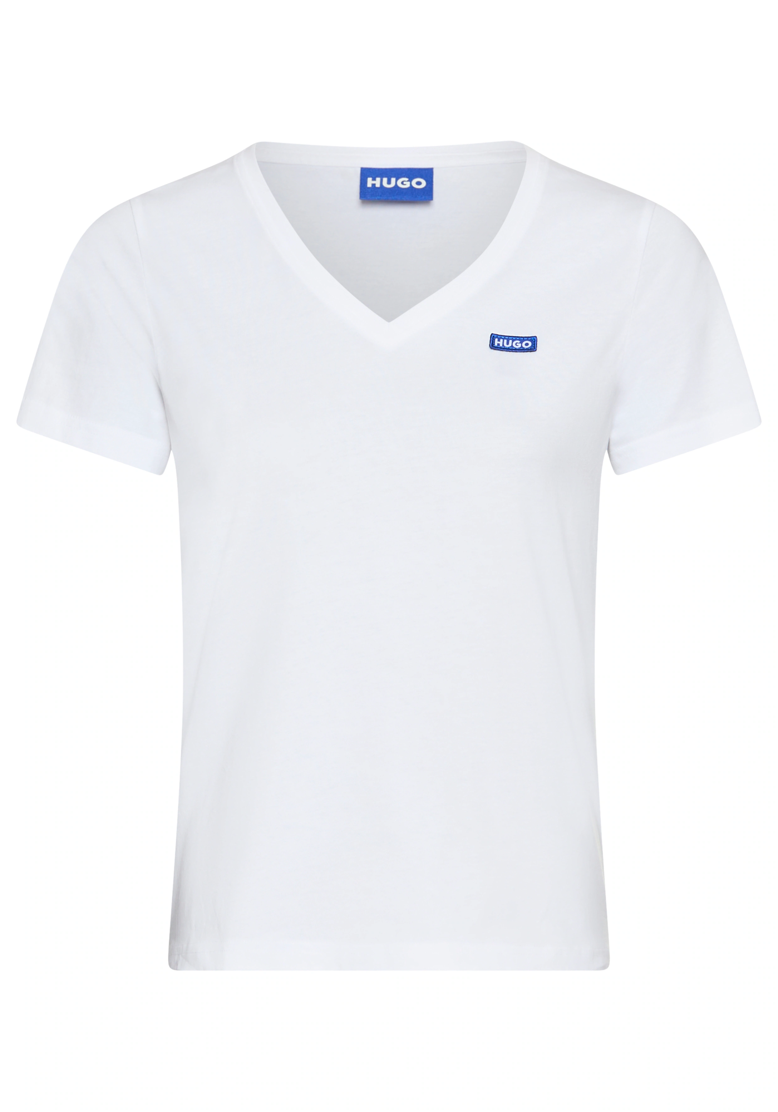 HUGO Blue T-Shirt "Classic V", mit Logo, V-Ausschnitt günstig online kaufen