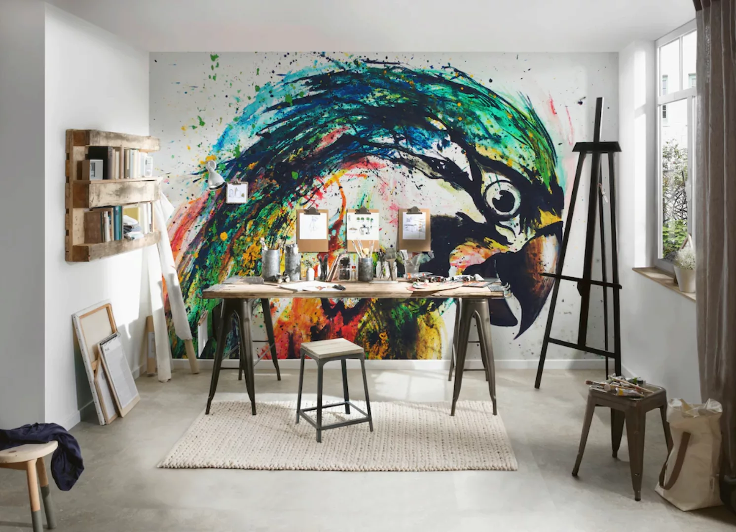 living walls Fototapete »ARTist Parrot« günstig online kaufen