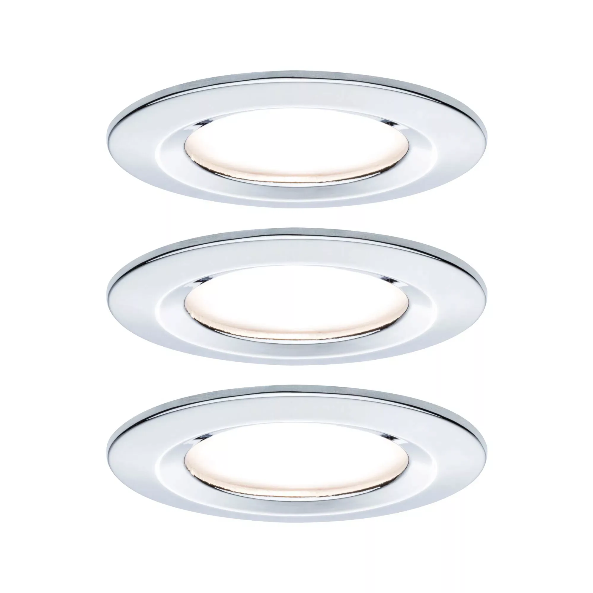 Paulmann "LED Einbauleuchte Nova Coin Basisset starr IP44 rund 78mm Coin 3x günstig online kaufen