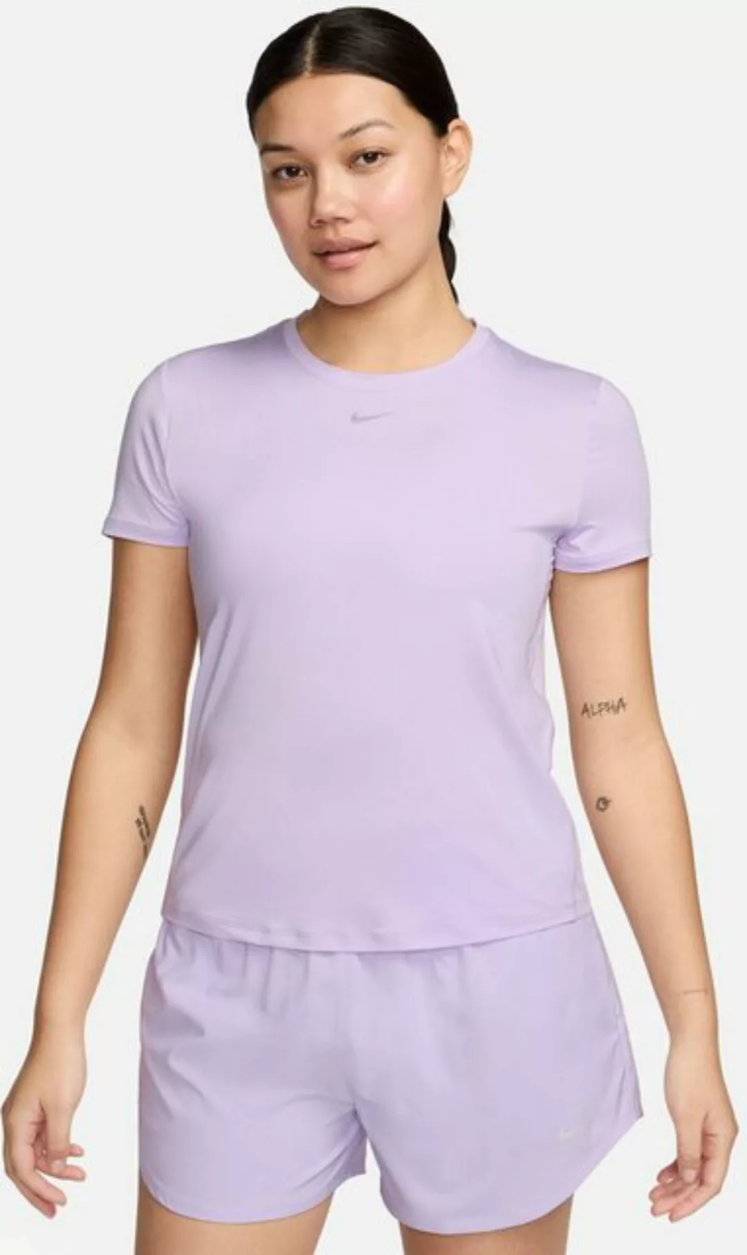 Nike Kurzarmshirt W NK ONE CLASSIC DF SS TOP LILAC BLOOM/BLACK günstig online kaufen