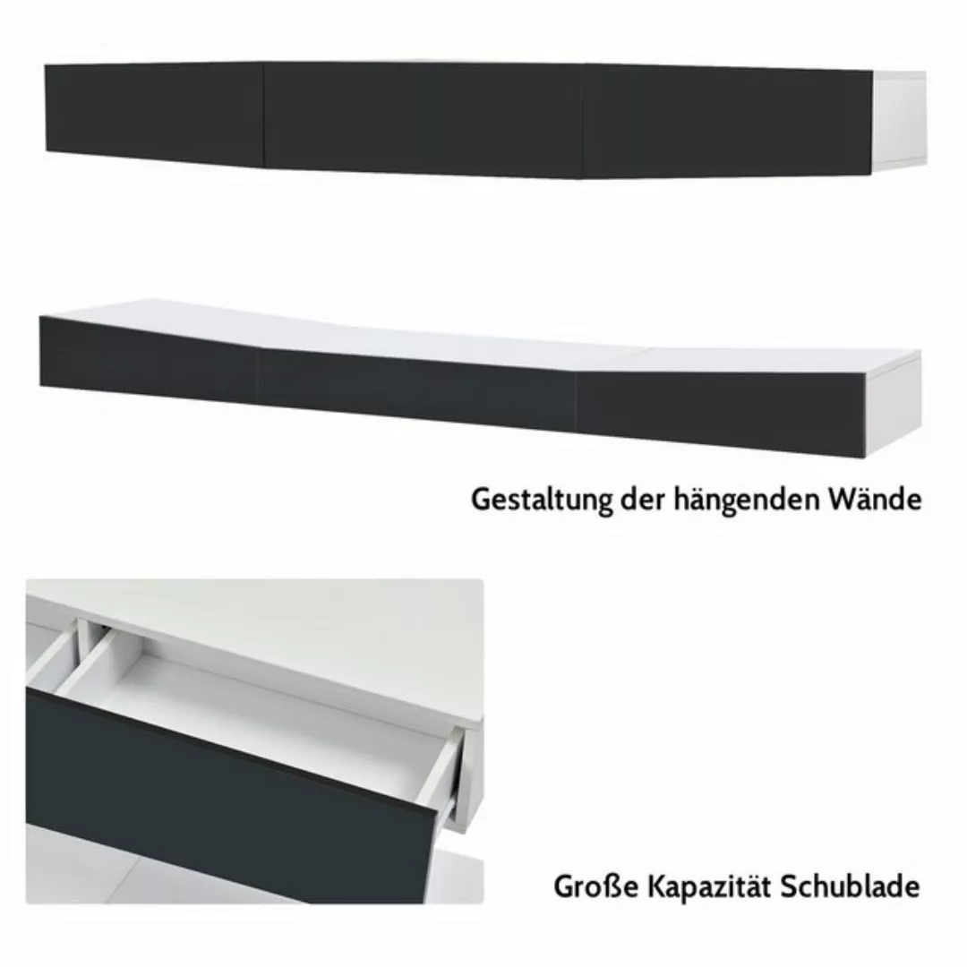MODFU TV-Schrank Lowboard (Wand befestigter schwimmender TV-Ständer Unterha günstig online kaufen