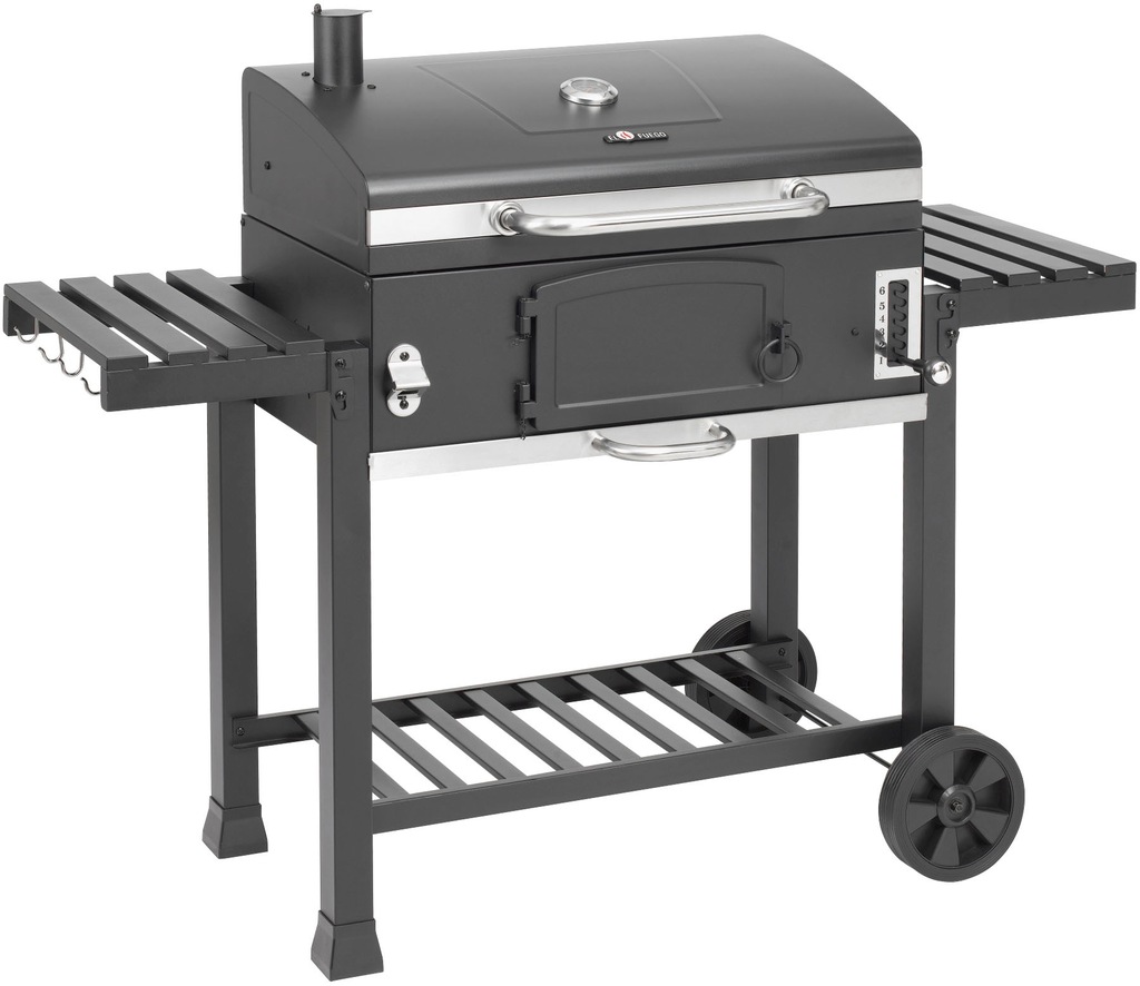 El Fuego Holzkohlegrill Smoker Ontario XXL Schwarz günstig online kaufen