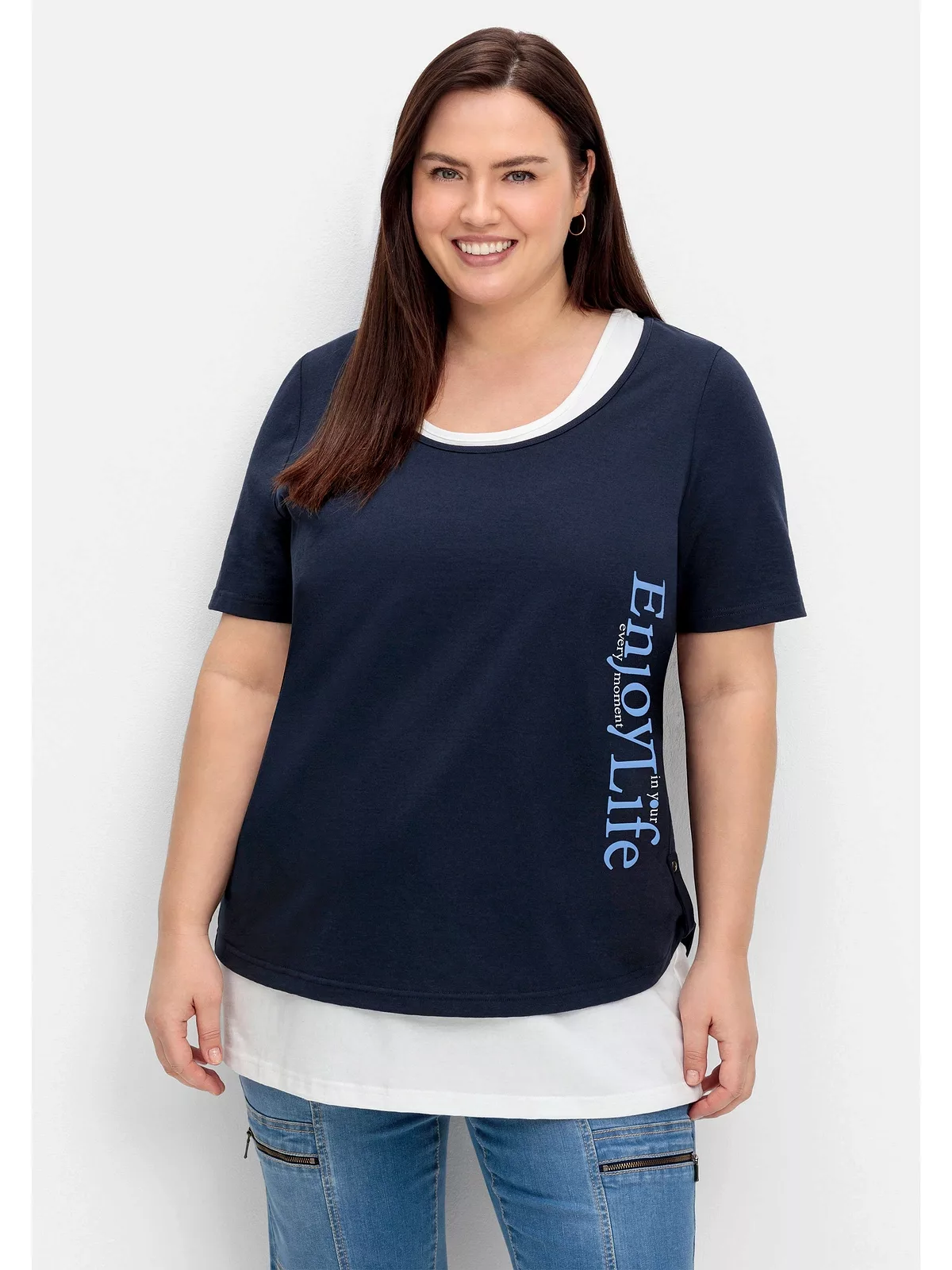 Sheego T-Shirt "Große Größen", mit Wordingprint und separatem Top günstig online kaufen