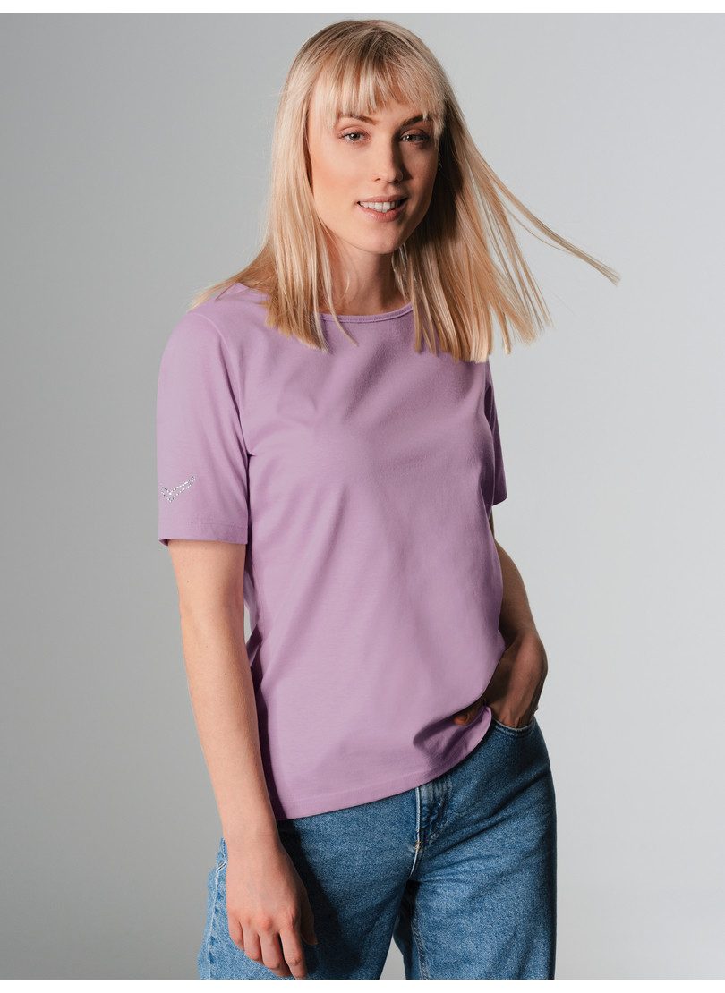 Trigema T-Shirt "TRIGEMA T-Shirt DELUXE Baumwolle mit Kristallsteinen", (1 günstig online kaufen