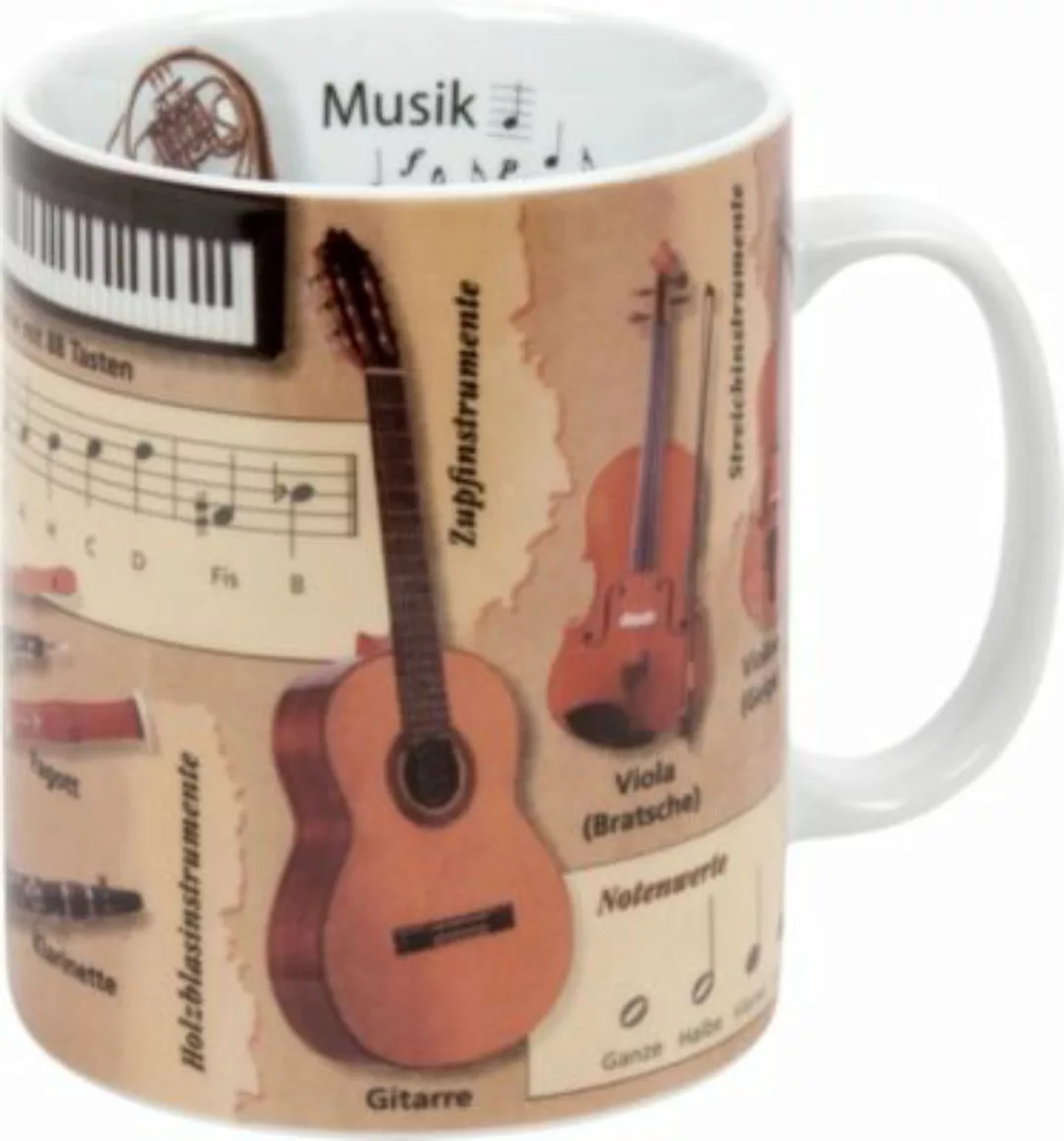 Könitz "Kaffeebecher ""Musik"" Porzellan" bunt günstig online kaufen