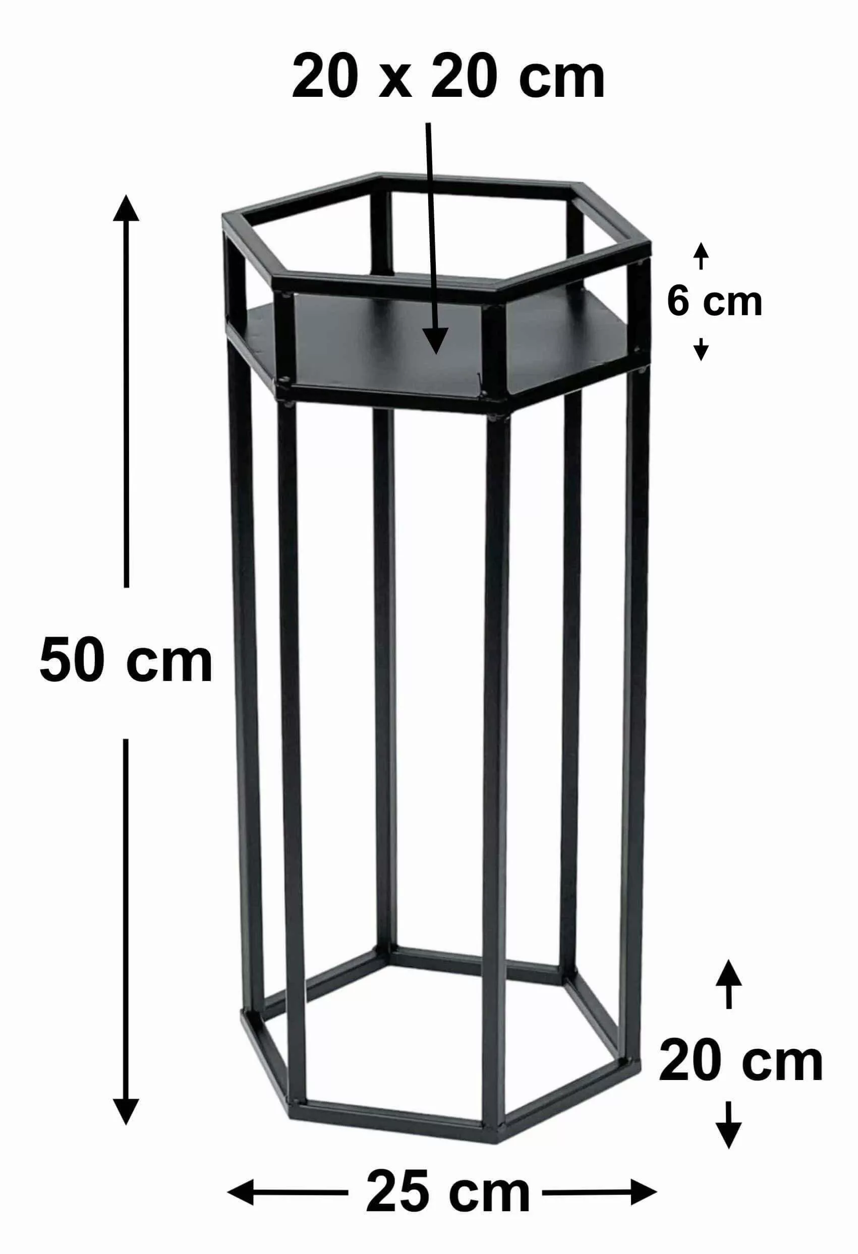 DanDiBo Blumenständer Metall Schwarz 6eck 50 günstig online kaufen