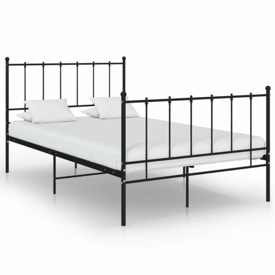furnicato Bett Schwarz Metall 120x200 cm günstig online kaufen