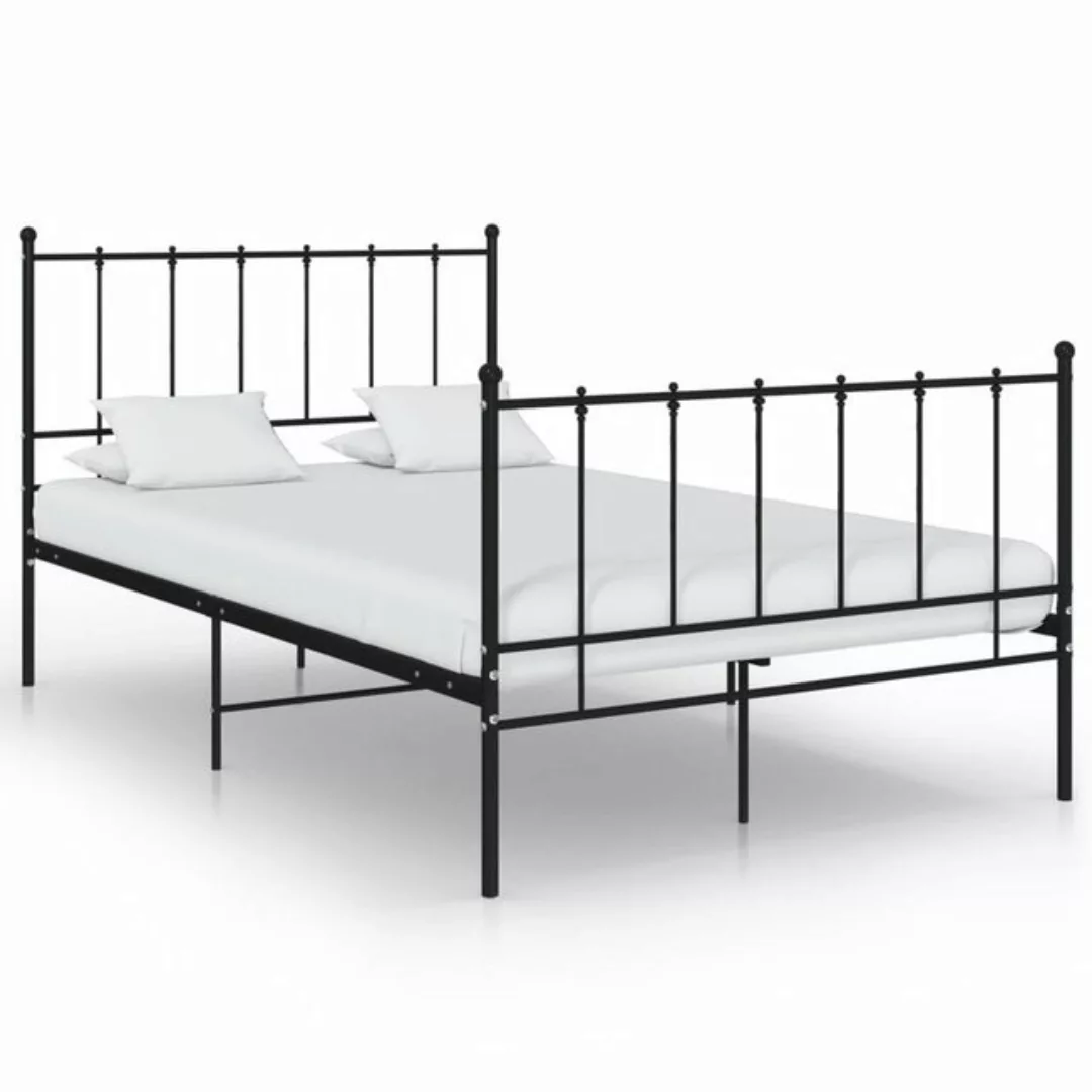 furnicato Bettgestell Bett Schwarz Metall 120x200 cm günstig online kaufen