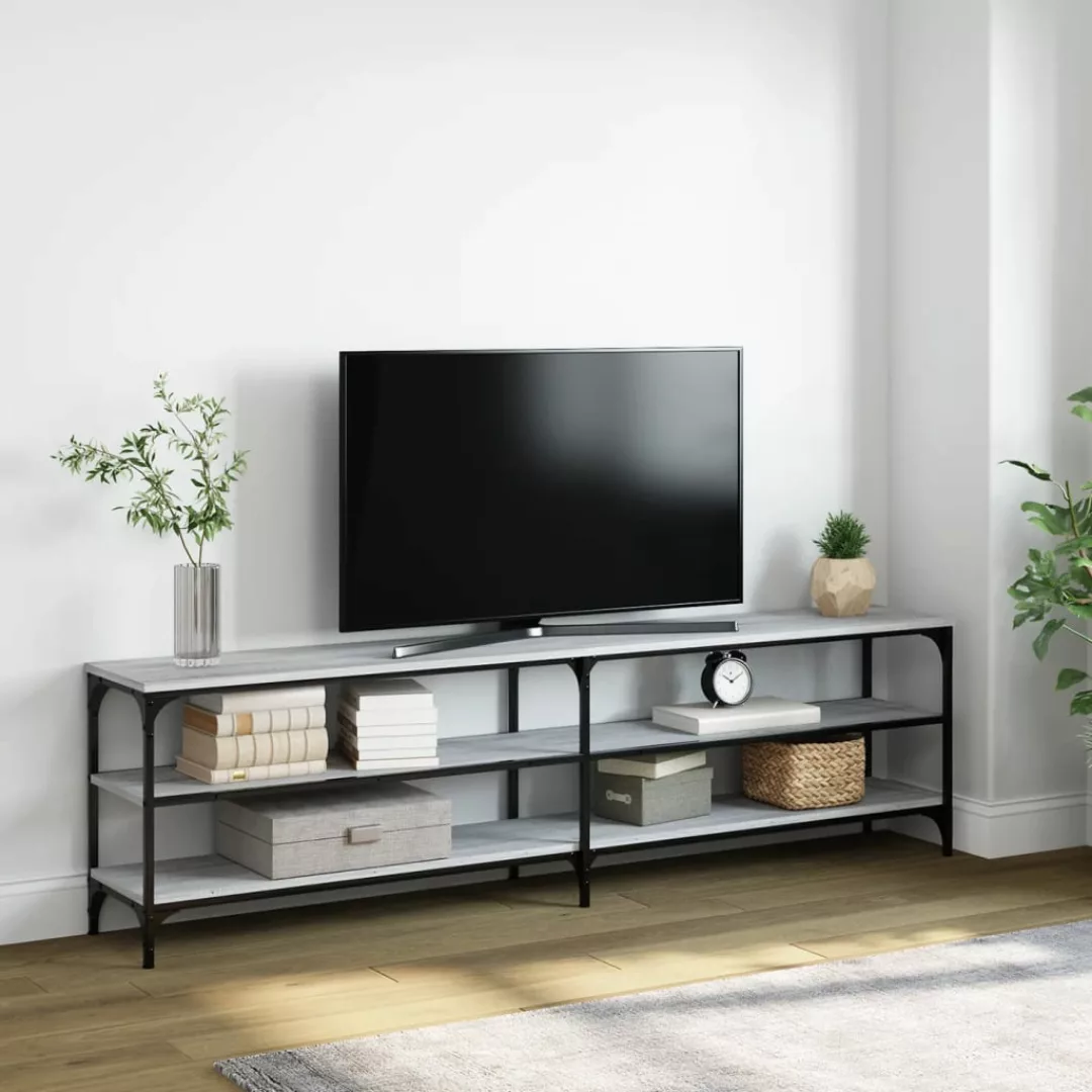 Vidaxl Tv-schrank Grau Sonoma 180x30x50 Cm Holzwerkstoff Und Metall günstig online kaufen