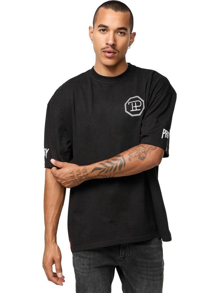 trueprodigy Oversize-Shirt Dilan Logoprint Rundhals dicker Stoff günstig online kaufen