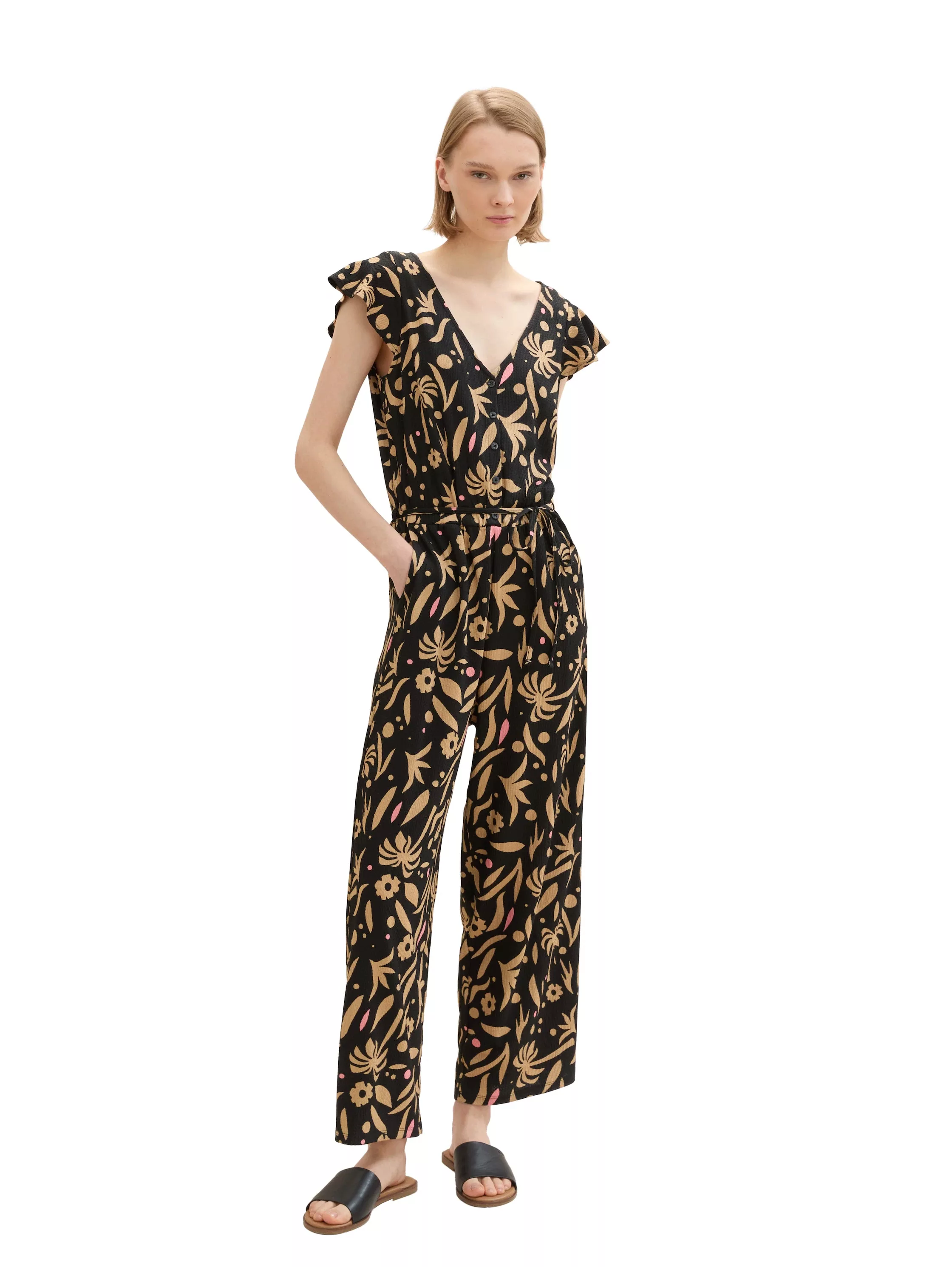 TOM TAILOR Denim Jumpsuit, mit All-Over Print günstig online kaufen