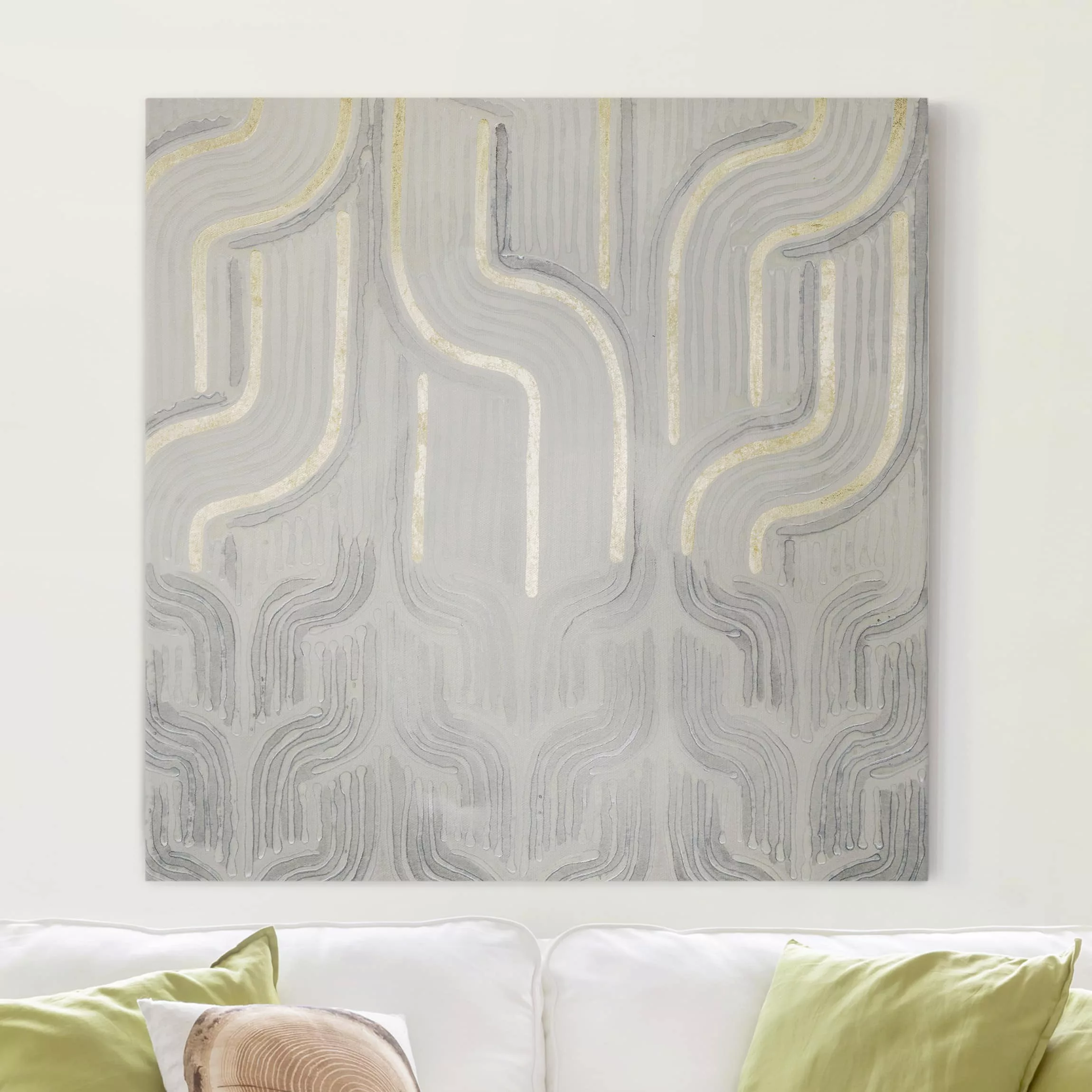 Leinwandbild Muster - Quadrat Chenille II günstig online kaufen