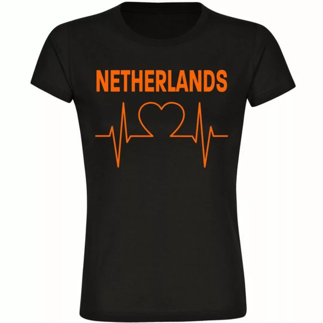 multifanshop T-Shirt Damen Netherlands - Herzschlag - Frauen günstig online kaufen