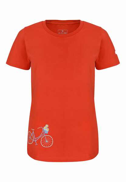 Elkline T-Shirt Flower Bike T-Shirt mit Blumen & Fahrrad Stick günstig online kaufen