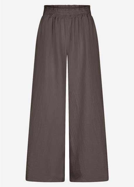 SASSYCLASSY Stoffhose Pants aus Baumwolle mit weitem Bein 100 % Baumwolle, günstig online kaufen