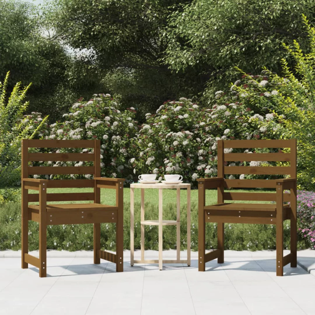 Vidaxl Gartenstühle 2 Stk. Honigbraun 60x48x91 Cm Massivholz Kiefer günstig online kaufen