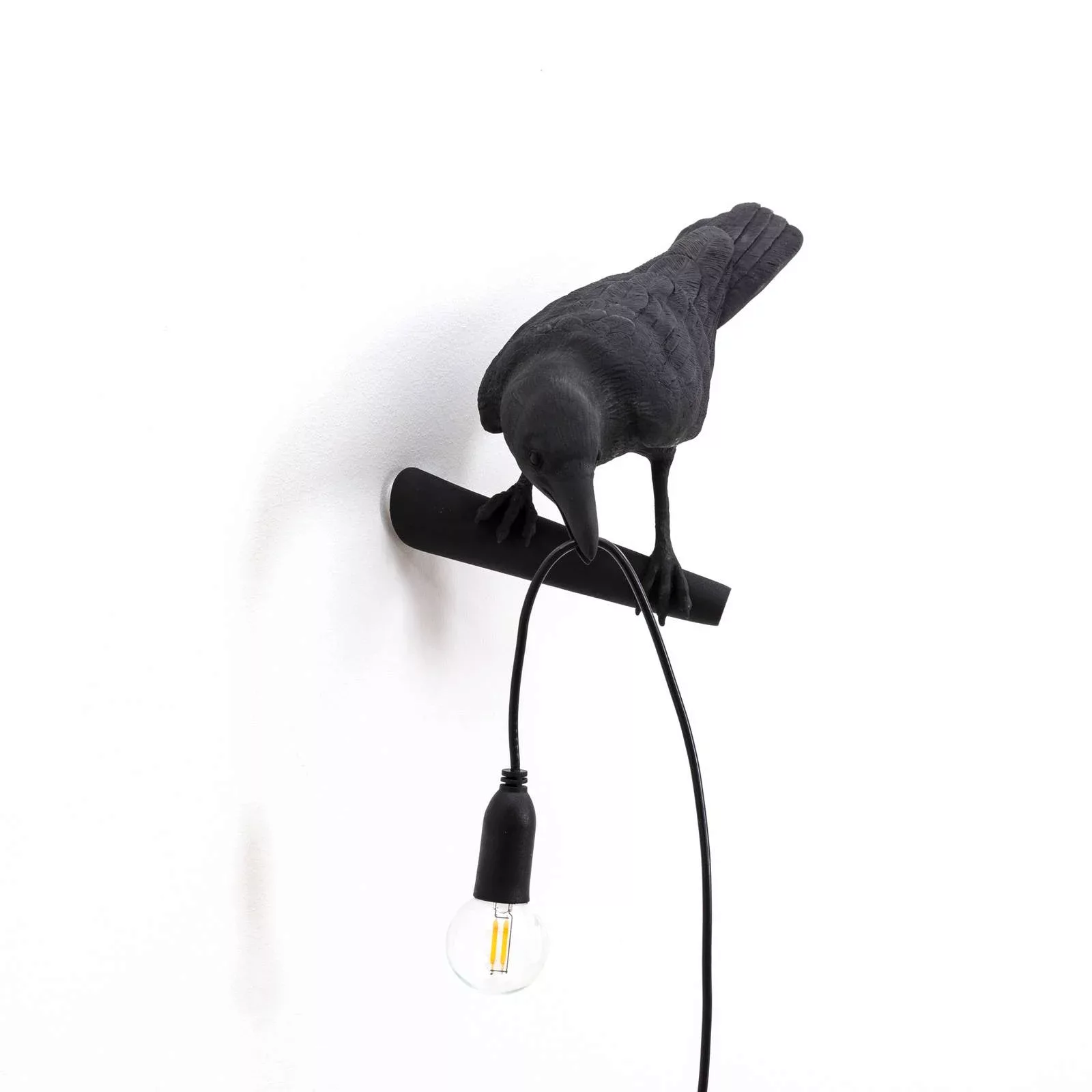 SELETTI Bird Lamp Dekolampe Blick links schwarz günstig online kaufen