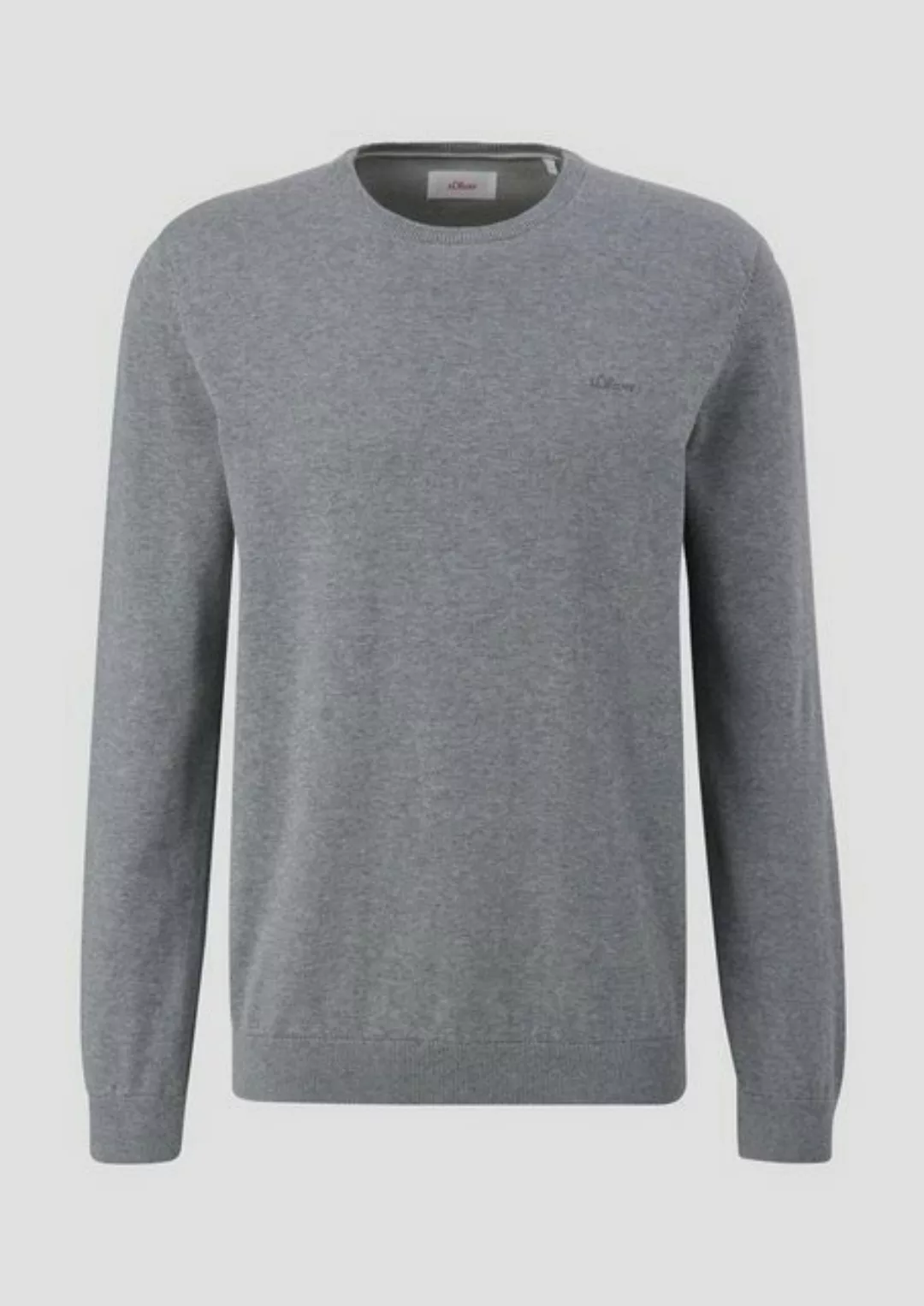 s.Oliver Sweatshirt Strickpullover, GREY/BLACK günstig online kaufen