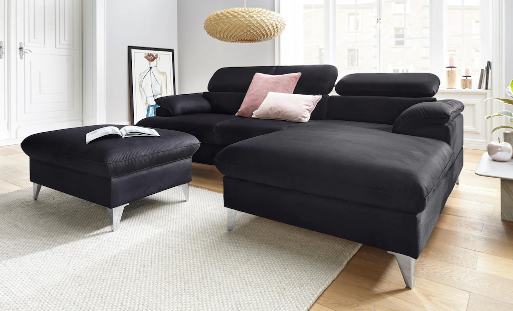 COTTA Polstergarnitur "Caluso L-Form", Set bestehend aus: Ecksofa mit Kopft günstig online kaufen