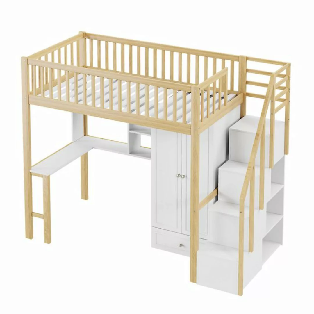 BlingBin Hochbett Kinderbett (1-St., mit Leiter und Schubladen, 90 x 200) m günstig online kaufen