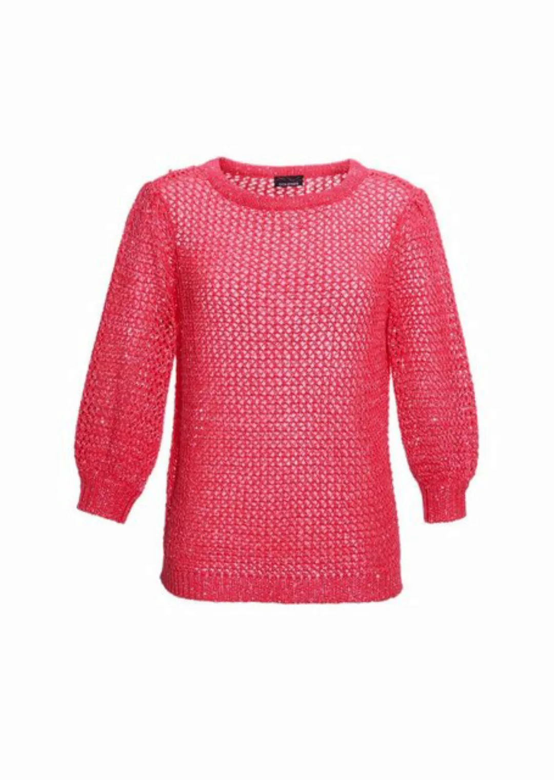 GOLDNER Strickpullover Femininer Pullover in Netzoptik mit Pailletten günstig online kaufen