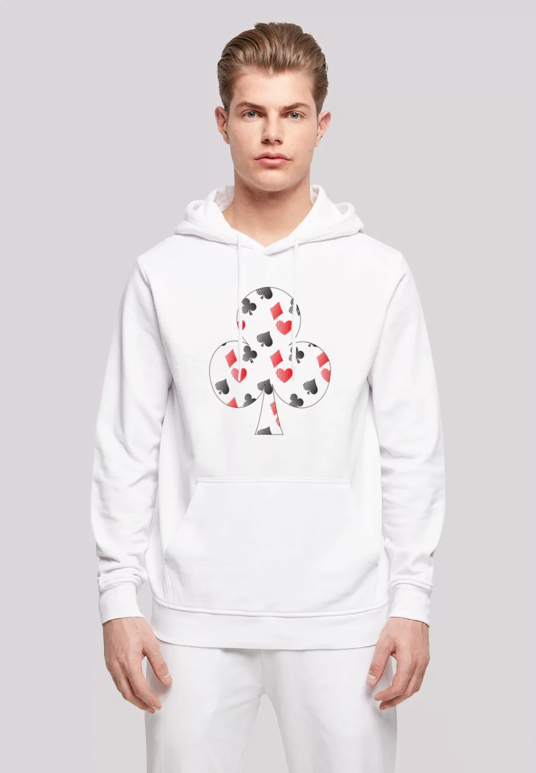 F4NT4STIC Kapuzenpullover "Kartenspiel Kreuz Herz Karo Pik Poker", Print günstig online kaufen