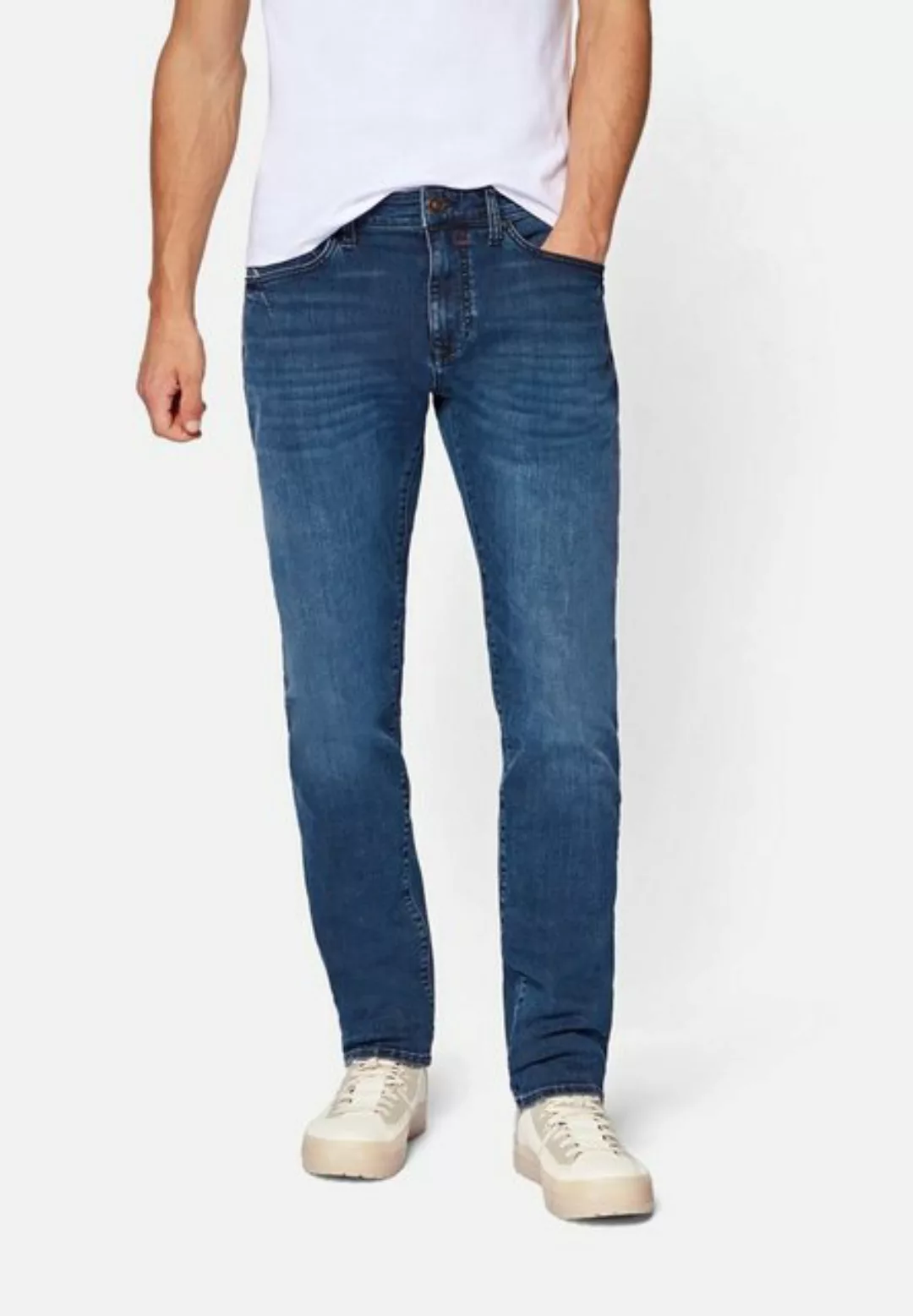 Mavi Herren Jeans Yves - Skinny Fit - Schwarz - Dark Smoke Mavi Black günstig online kaufen