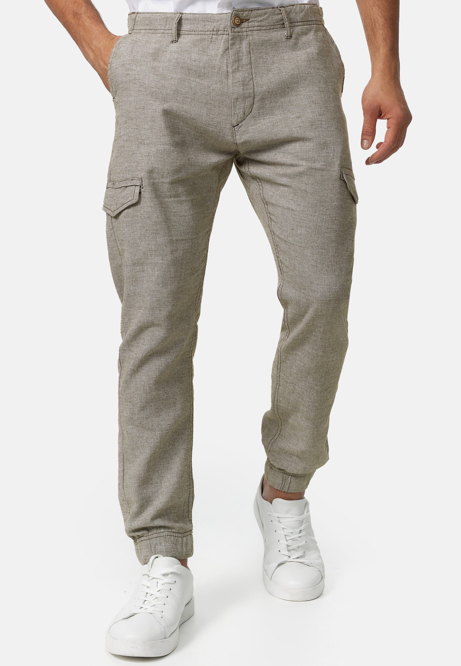 Indicode Leinenhose Booth mit 6 Taschen, günstig online kaufen