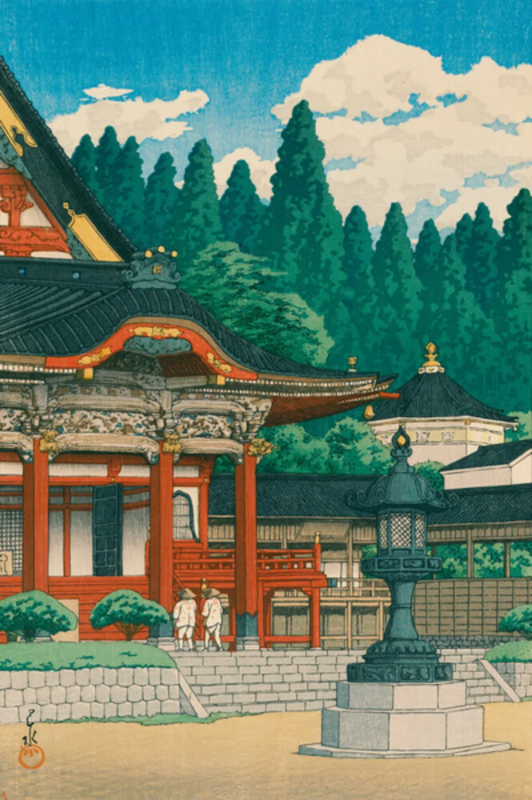 Poster / Leinwandbild - Fudo Temple In Meguro By Hasui Kawase günstig online kaufen
