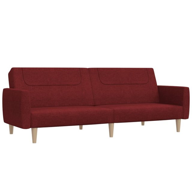 vidaXL Schlafsofa, Sofa 2-Sitzer Weinrot Stoff günstig online kaufen