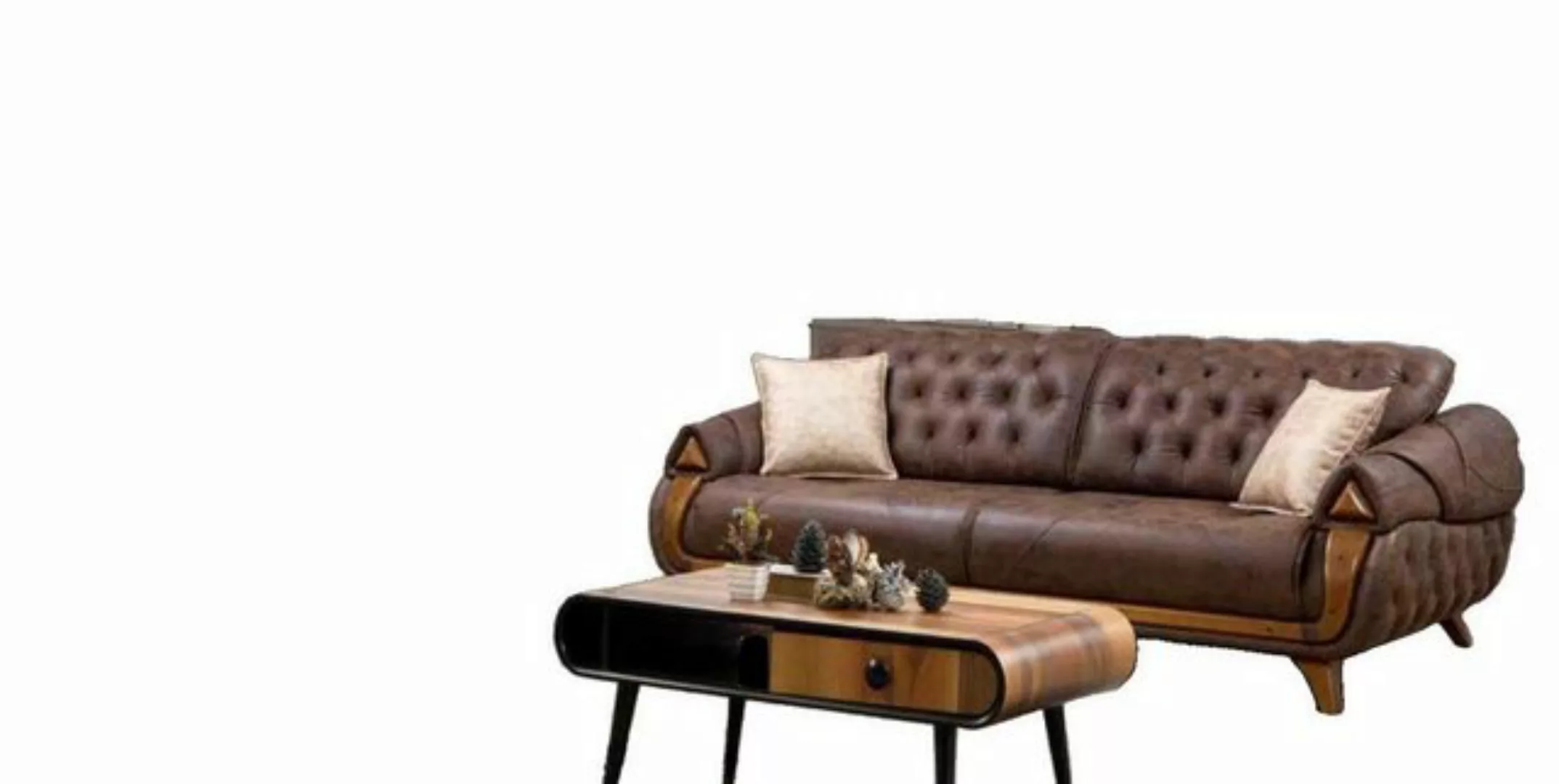 JVmoebel Sofa Sofa Klassische Couchen Luxus Möbel Sofas Leder Couch Neu 3 S günstig online kaufen