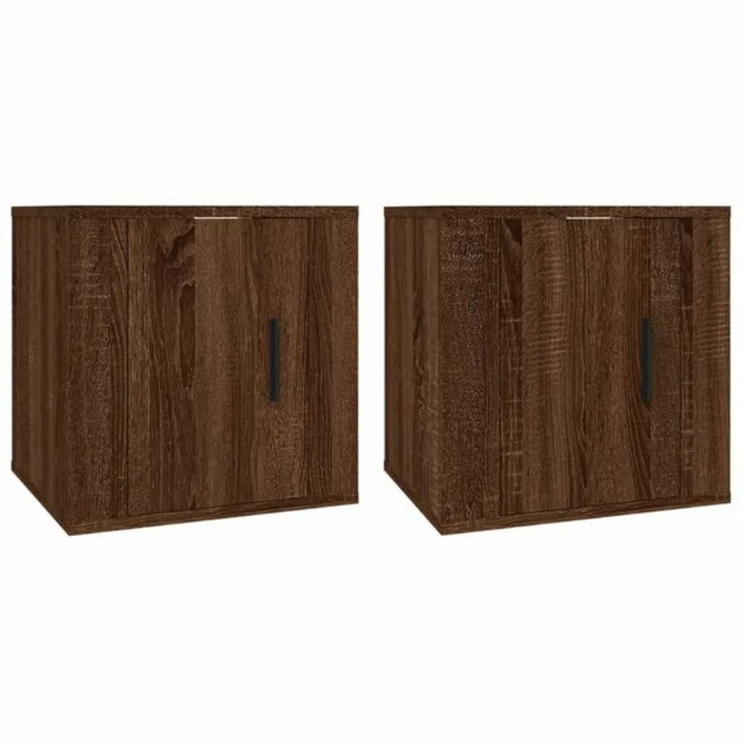 furnicato TV-Schrank TV-Wandschränke 2 Stk. Braun Eichen-Optik 40x34,5x40 c günstig online kaufen