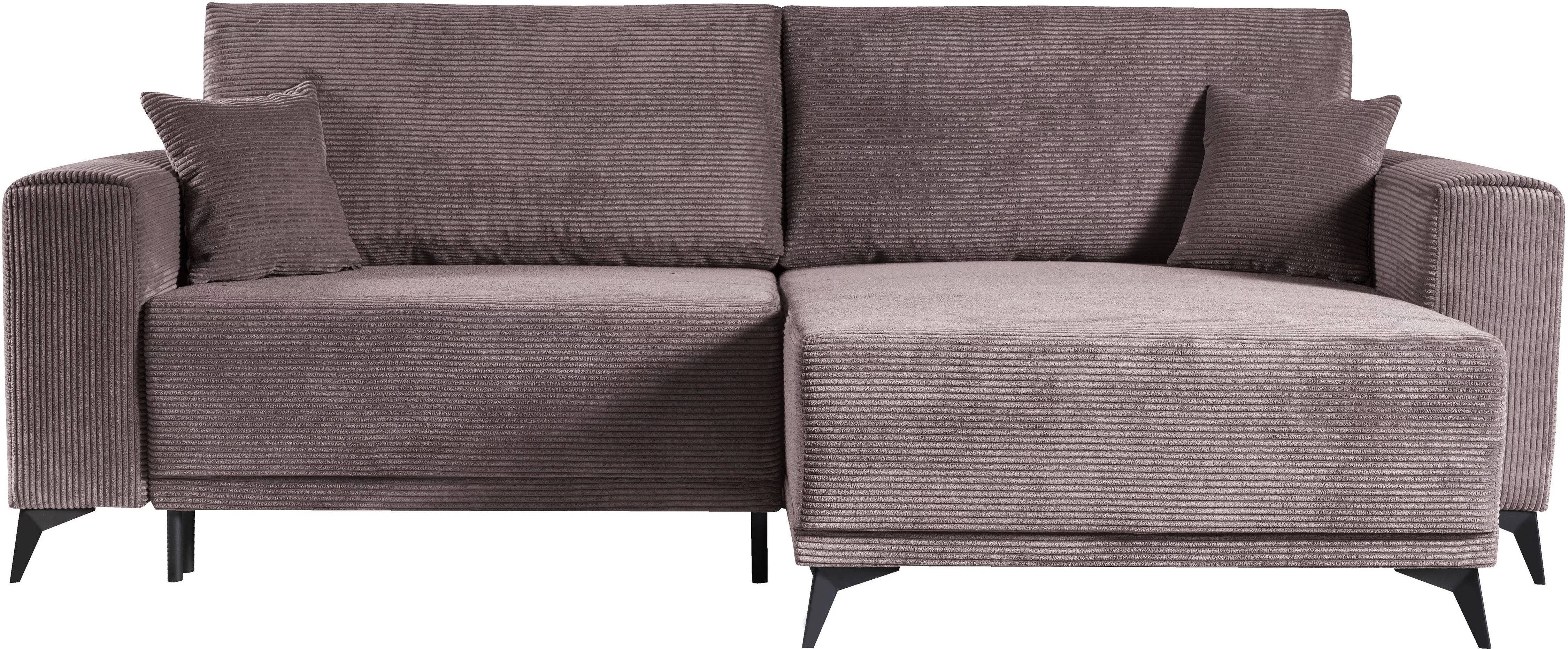 WERK2 Ecksofa "Scandic L-Form", Moderne Eckcouch in Cord, Sofa mit Schlaffu günstig online kaufen