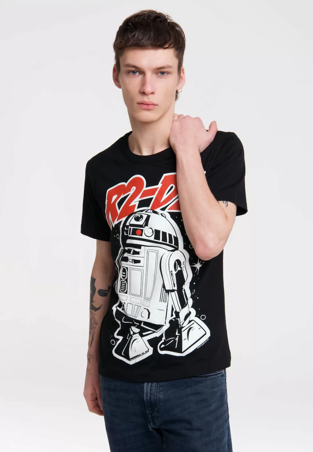 LOGOSHIRT T-Shirt "R2-D2", mit coolem Frontmotiv günstig online kaufen