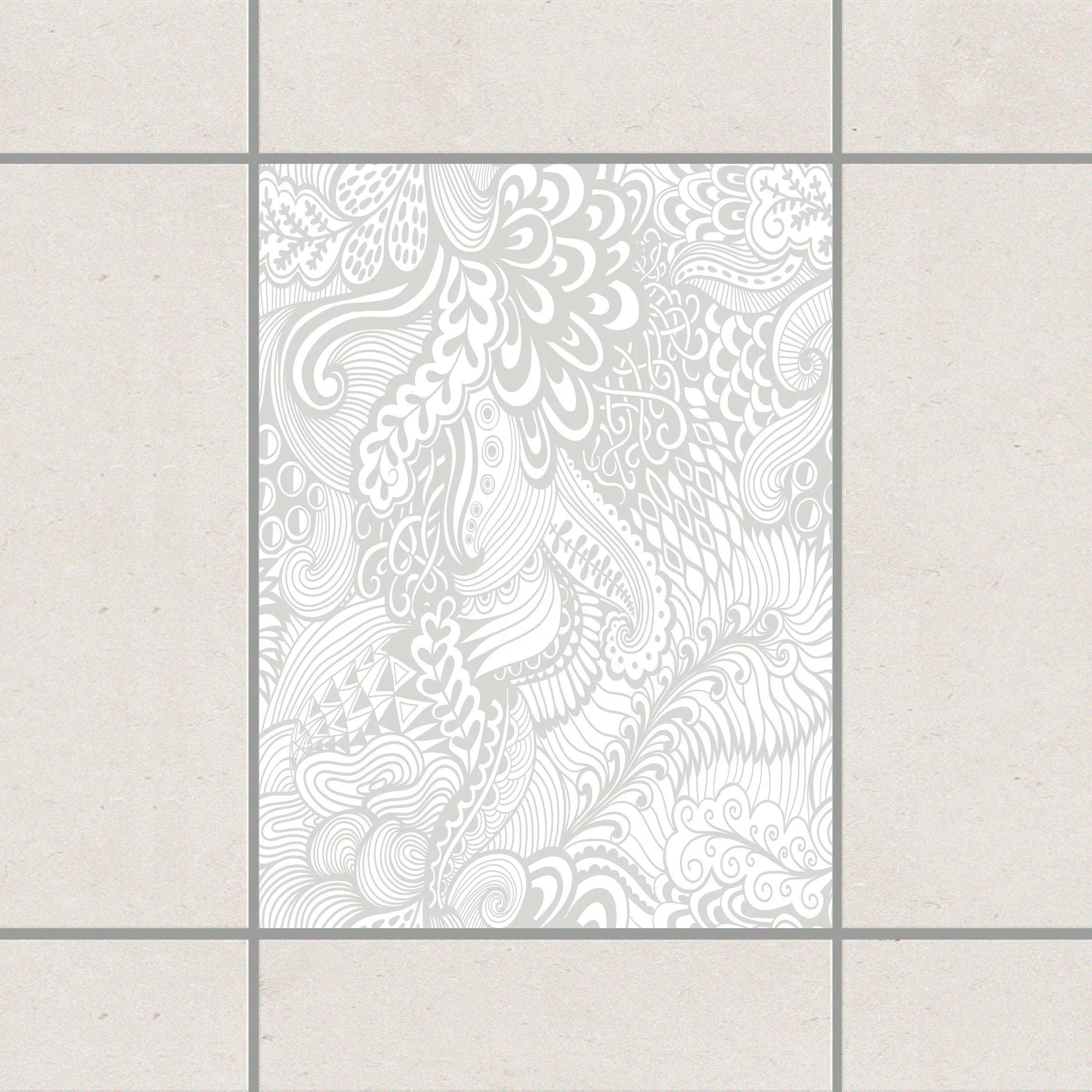 Fliesenaufkleber Muster & Textur Poseidons Garten Light Grey Grau günstig online kaufen