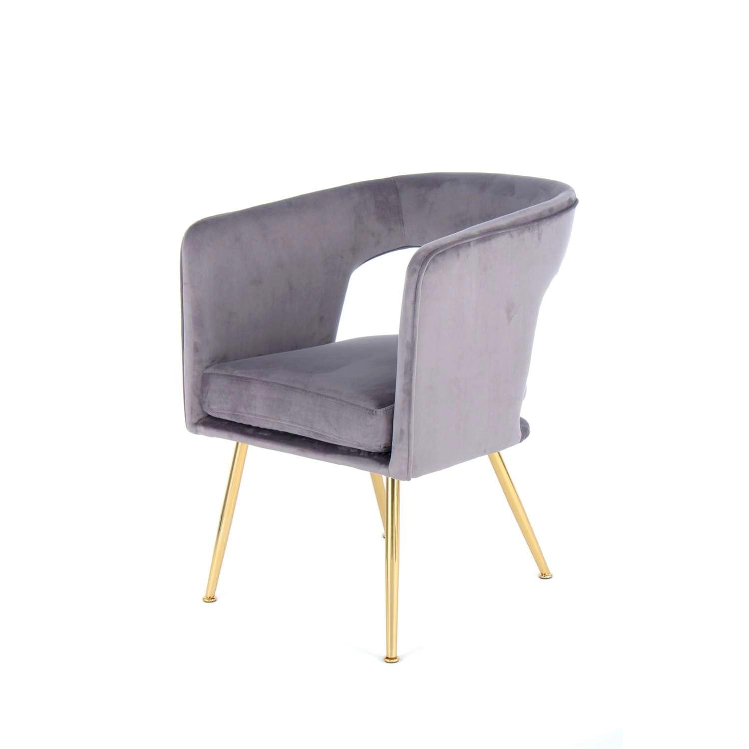 MeGusta Moderner Stuhl Grau Polsterstuhl Esszimmerstuhl mit Armlehne Amelie günstig online kaufen