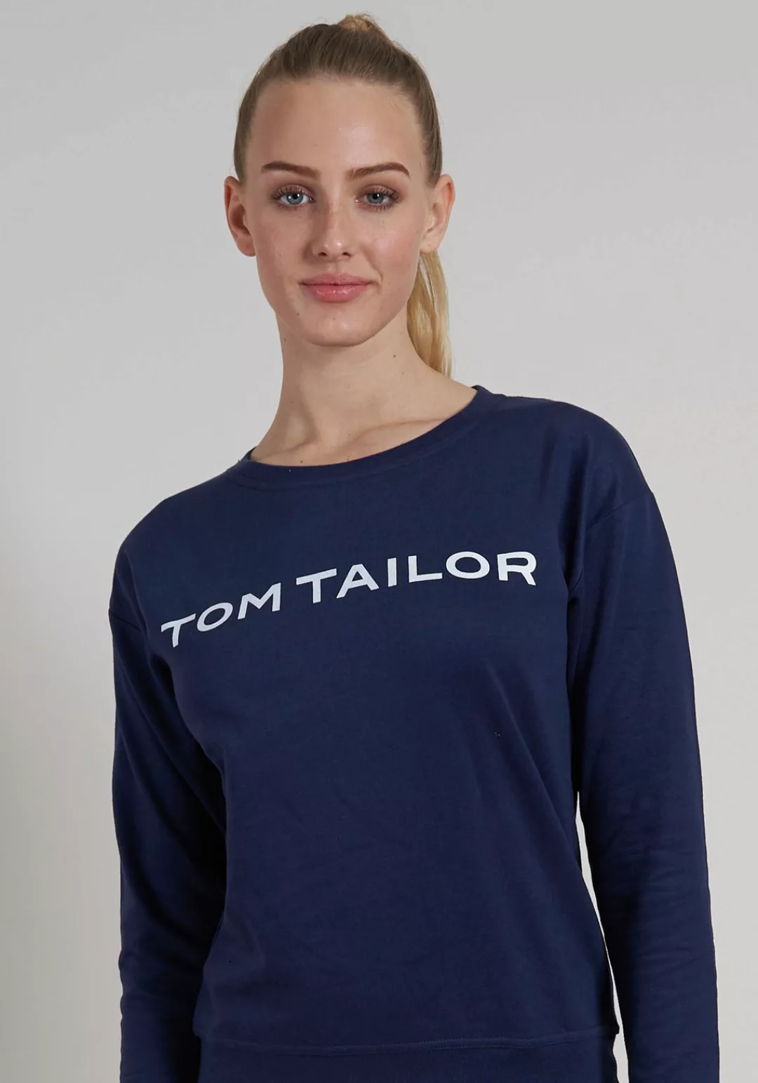 TOM TAILOR Sweatshirt mit Basic Fit, verziert durch Logoschriftzug günstig online kaufen