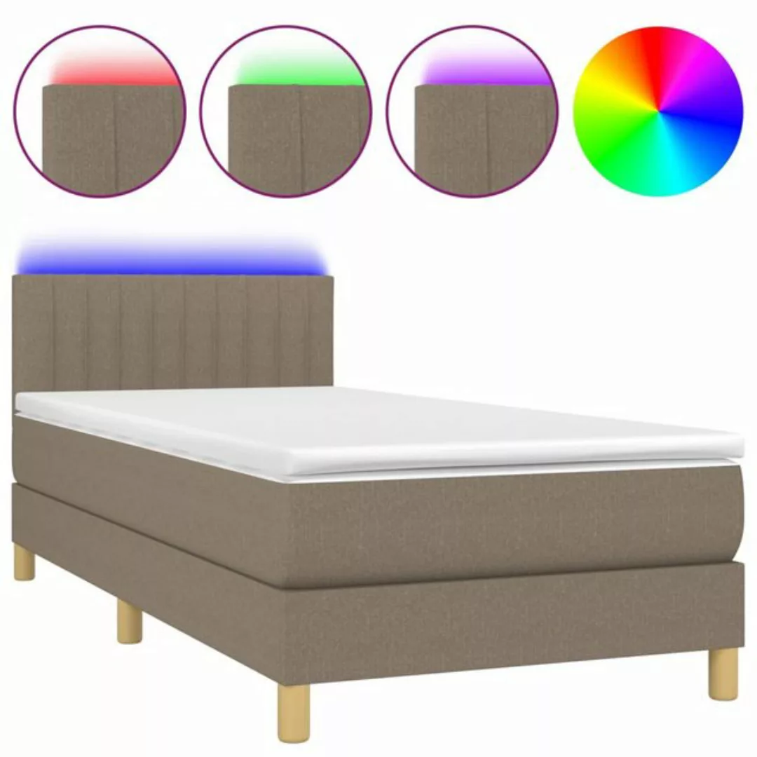 vidaXL Boxspringbett Bett Boxspringbett komplett mit Matratze & LED Stoff ( günstig online kaufen