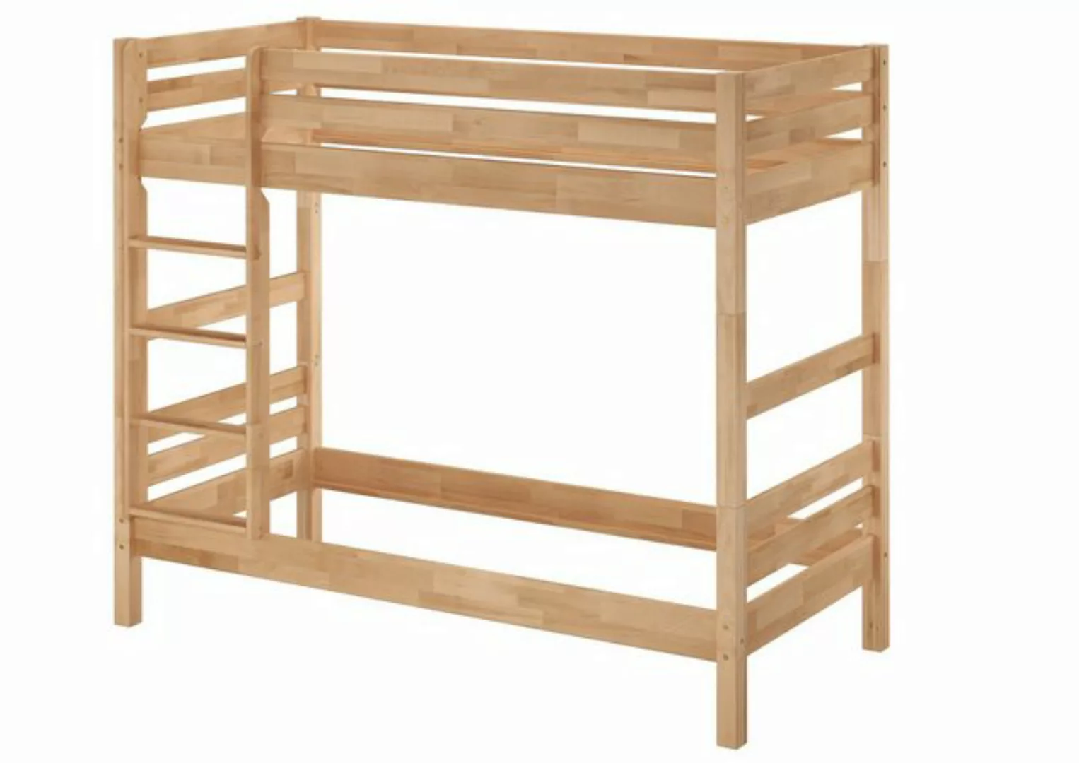 ERST-HOLZ Etagenbett Breites Etagenbett Buche massiv Natur 100x200 mit wähl günstig online kaufen