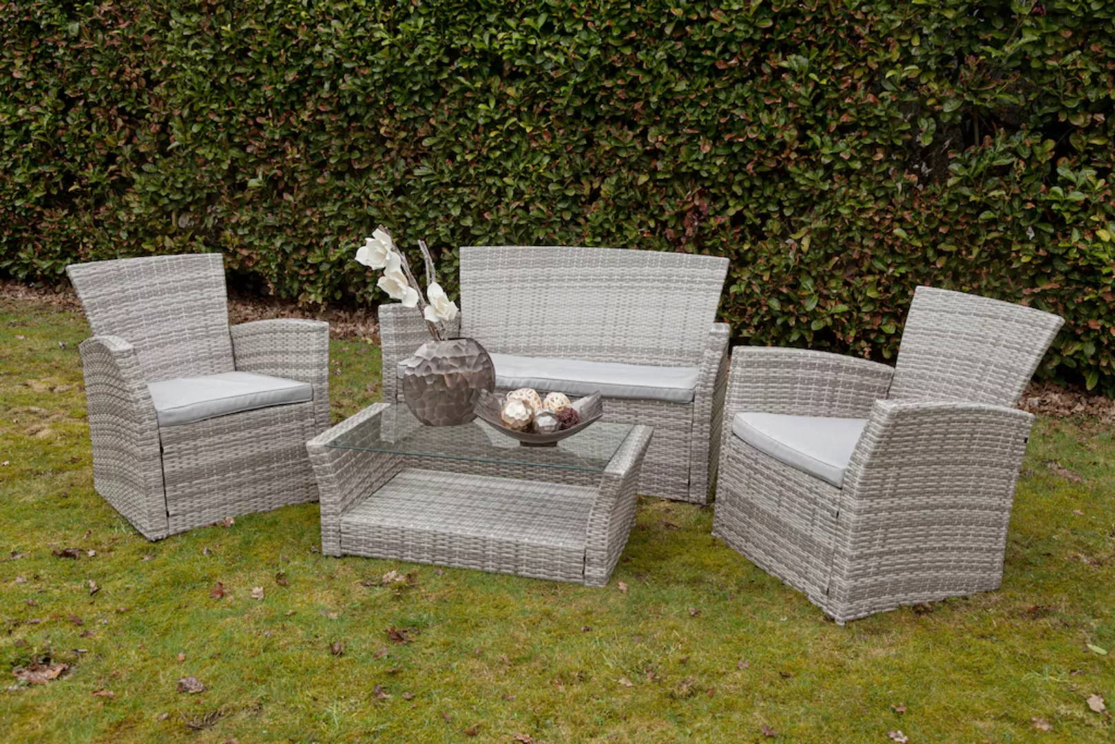 my Flair Gartenlounge-Set, (4 tlg.), 1 Sofa, 2 Sessel, 1 Tisch günstig online kaufen