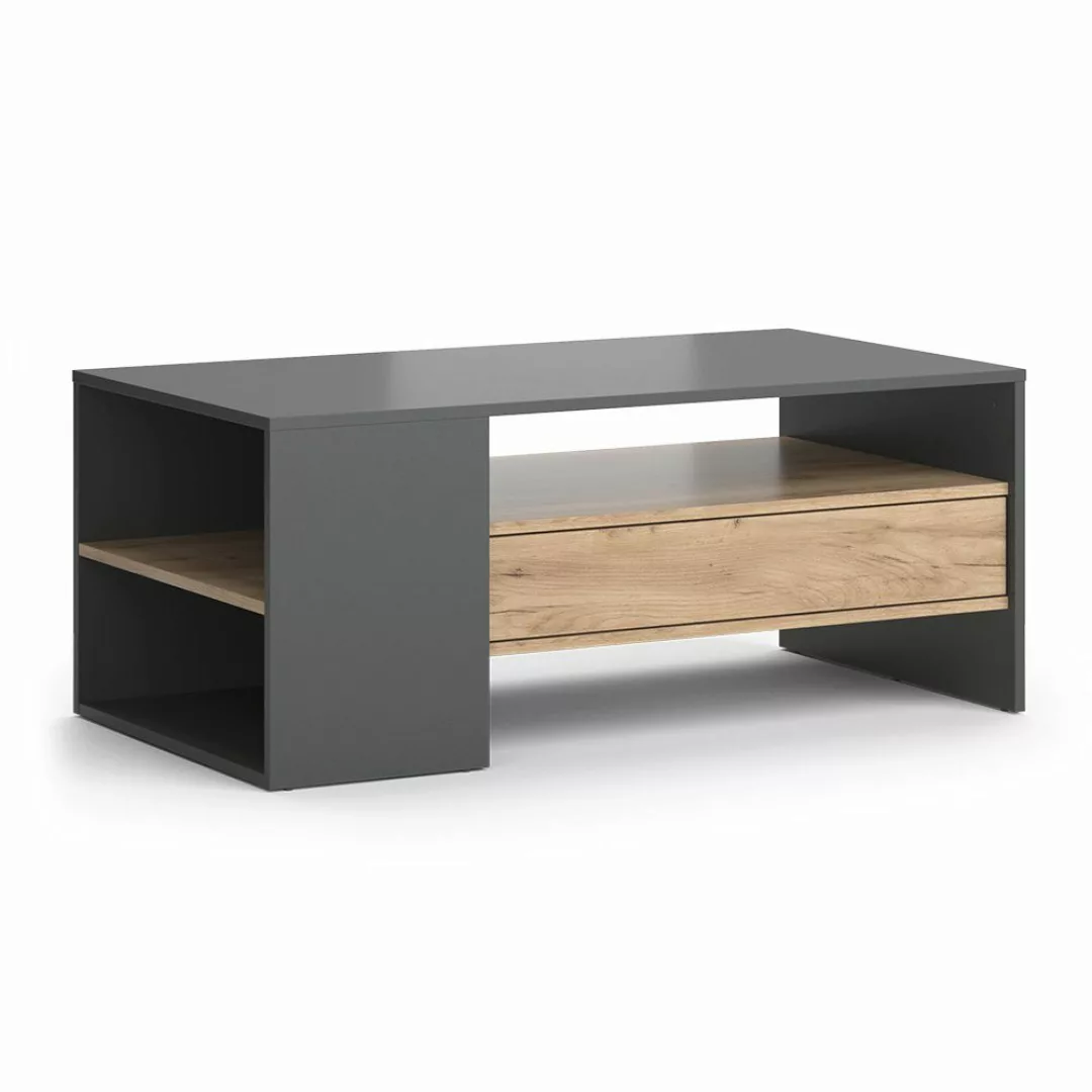 Vicco Couchtisch Fabien, Goldkraft Eiche/Anthrazit, 110 günstig online kaufen