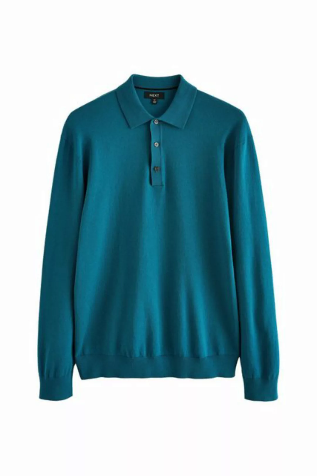 Next Polokragenpullover Langärmeliges Regular Fit Poloshirt aus Strick (1-t günstig online kaufen